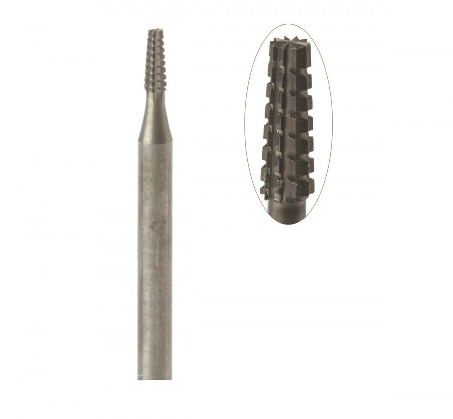 Fraise conique carrée à denture croisée