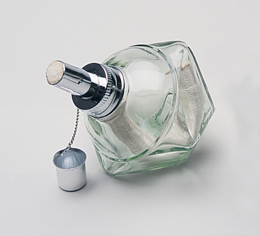 Lampe à alcool en verre facetté – Mèche de 1/2 po