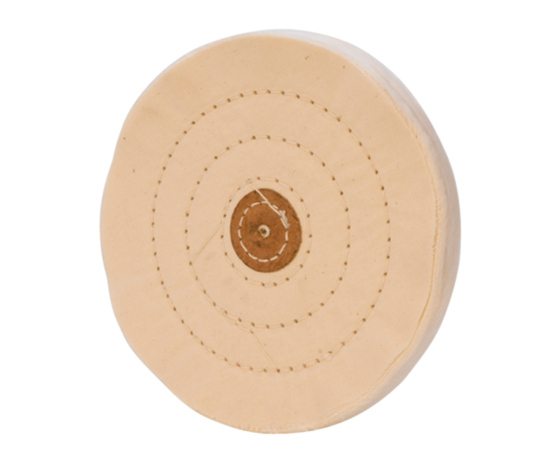 Mousseline Finex Buff – Peignée, cousue avec un centre en cuir (5 po x 50 plis)